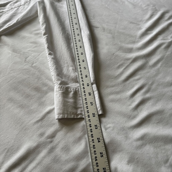 Lola River Women's Long Sleeve Button Up Semi-Sheer Layering Blouse White Size S - Picture 10 of 13